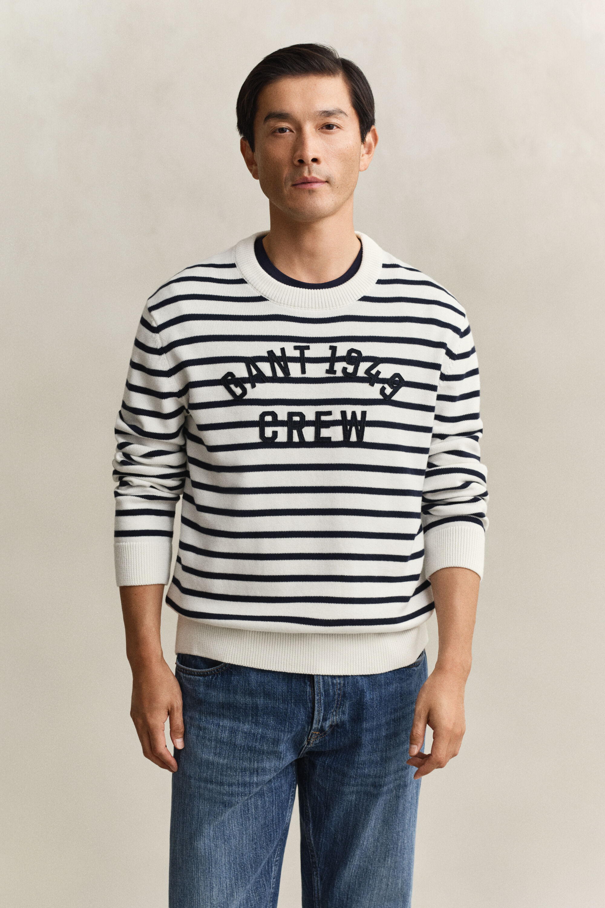 Breton Striped Pullover mit Grafik