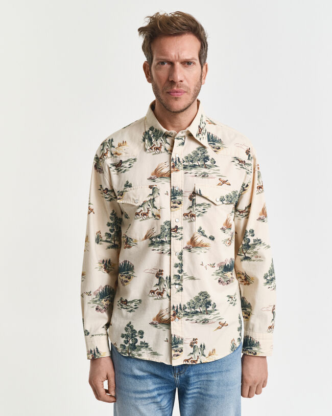 Relaxed Fit Rodeo Hemd mit Print