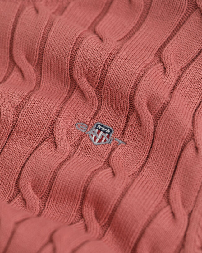 Teen Girls Zopfstrick Rundhalspullover aus Stretch-Baumwolle