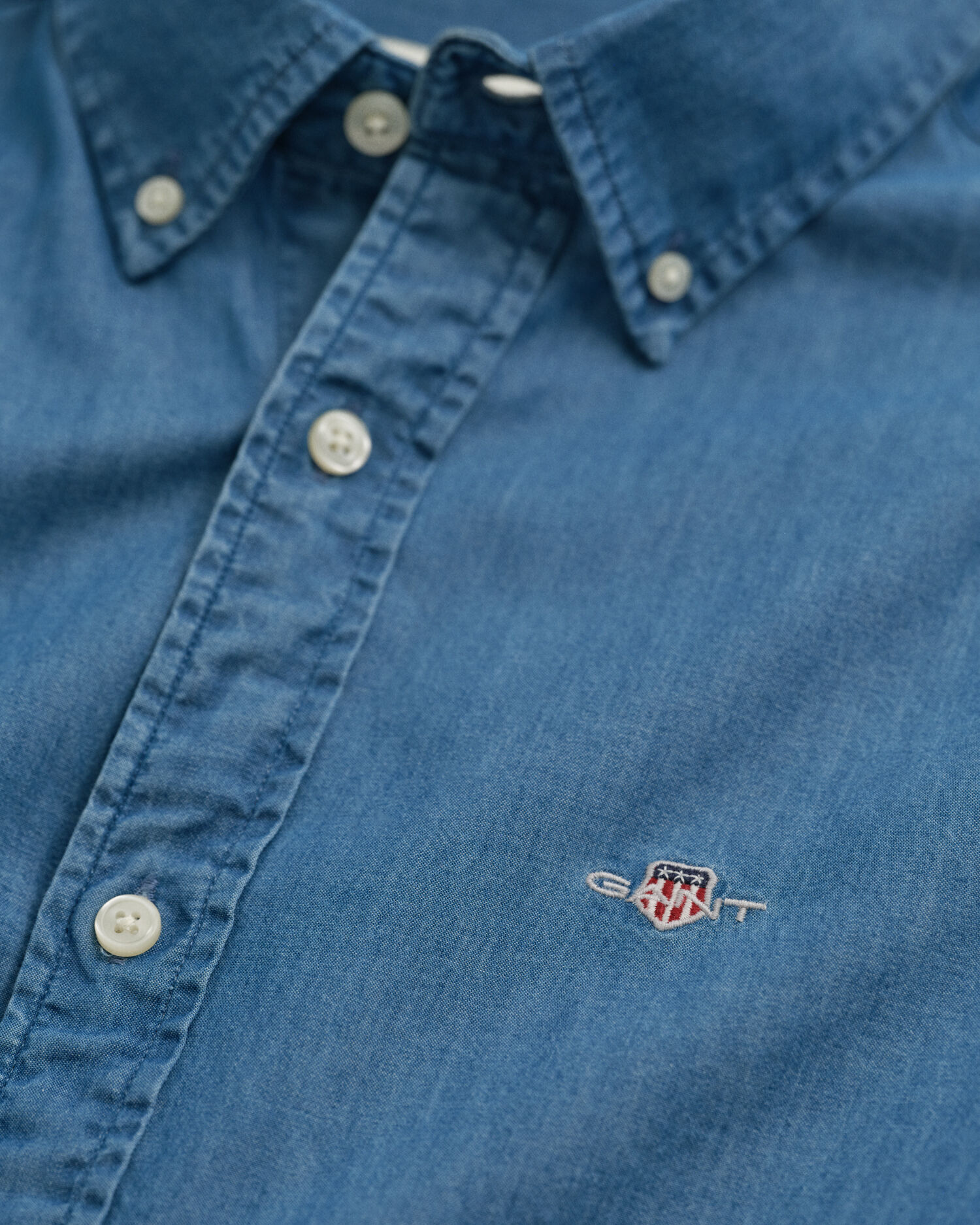 Slim Fit Indigo Hemd