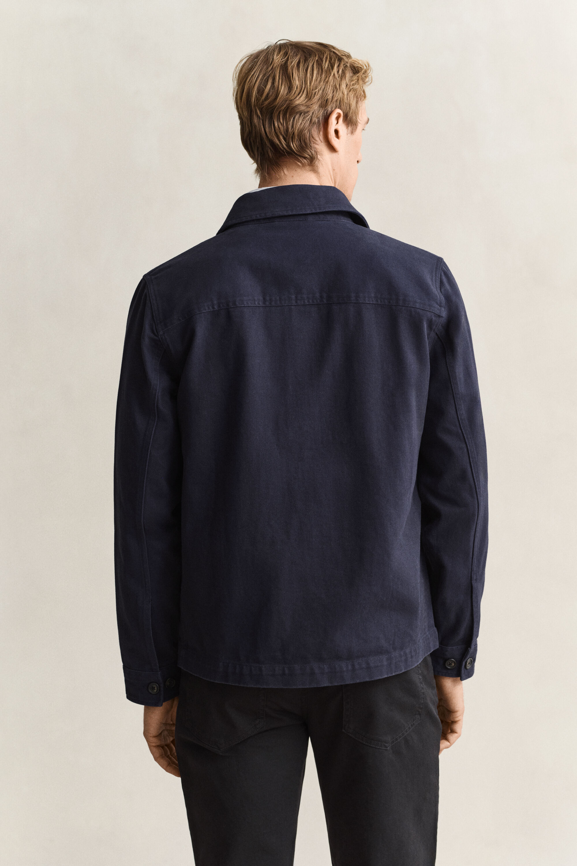 Hemdjacke aus gebürstetem Twill