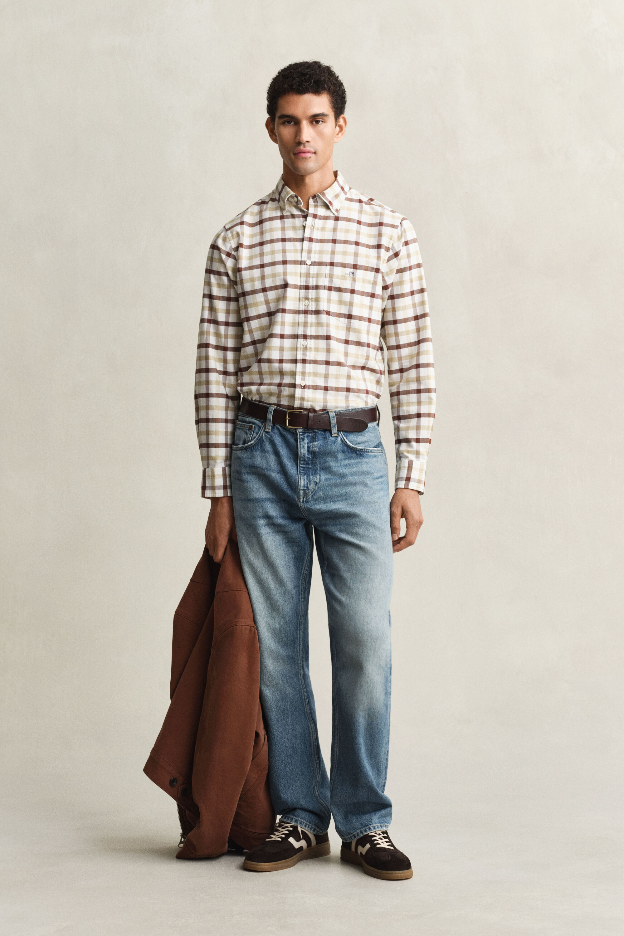 Regular Fit Oxford-Hemd mit Karomuster