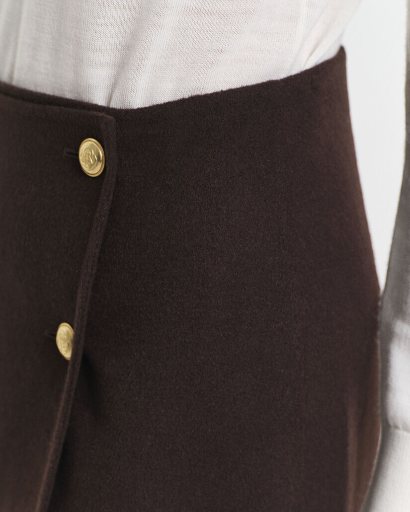 Handgen&auml;hter Midi-Wickelrock