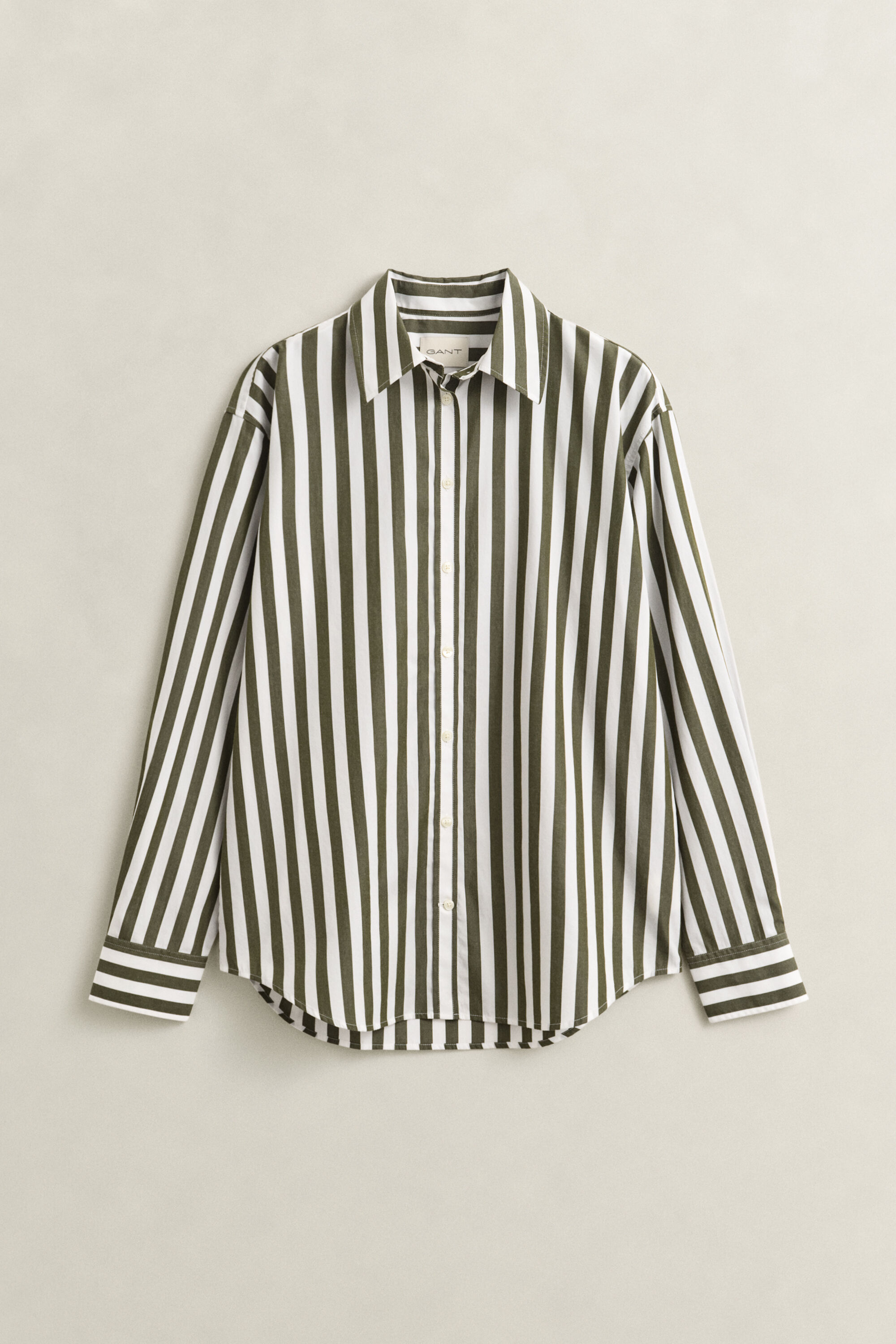 Relaxed Fit Popeline Bluse mit Streifen