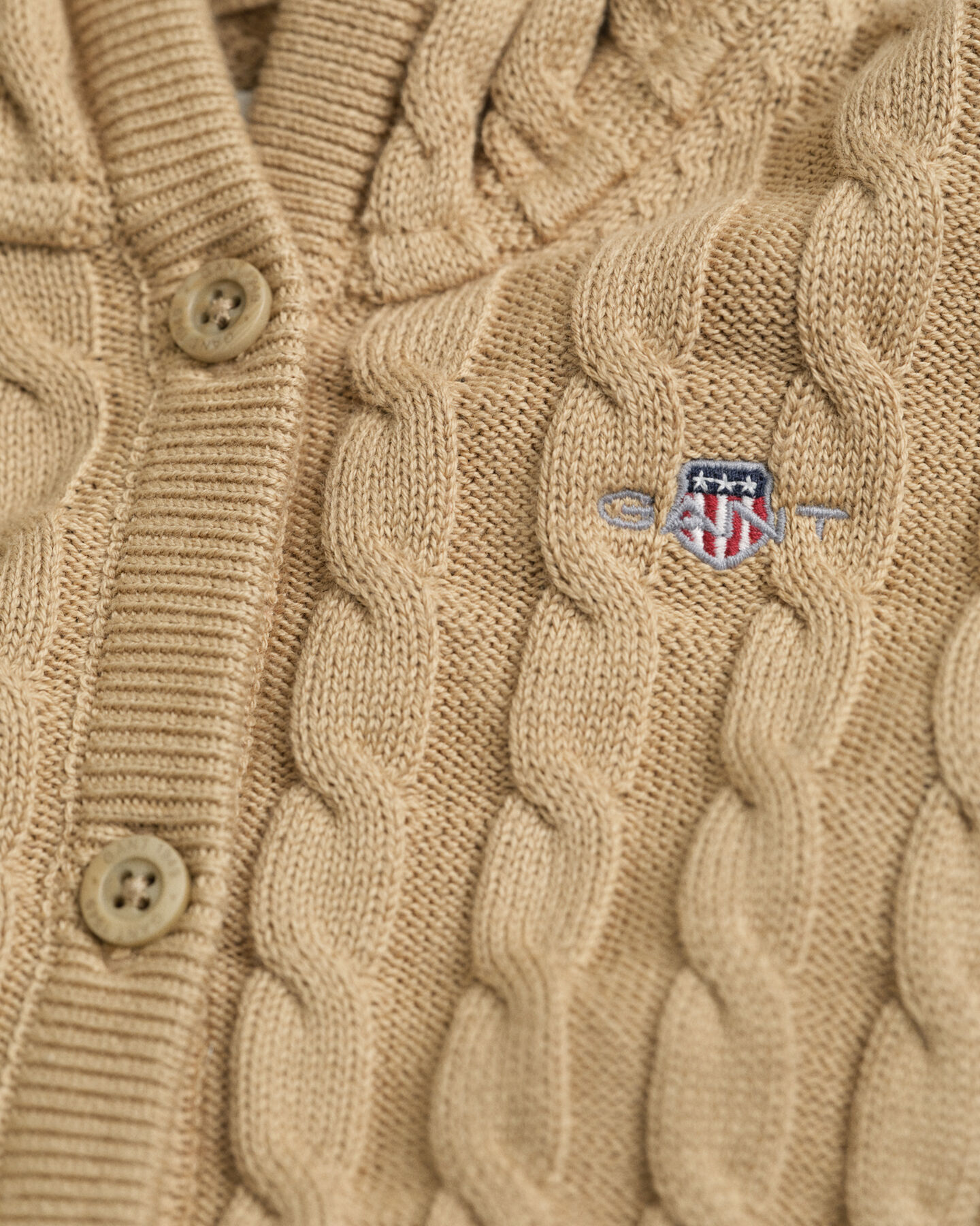 Baby Baumwoll Strickjacke mit Zopfmuster