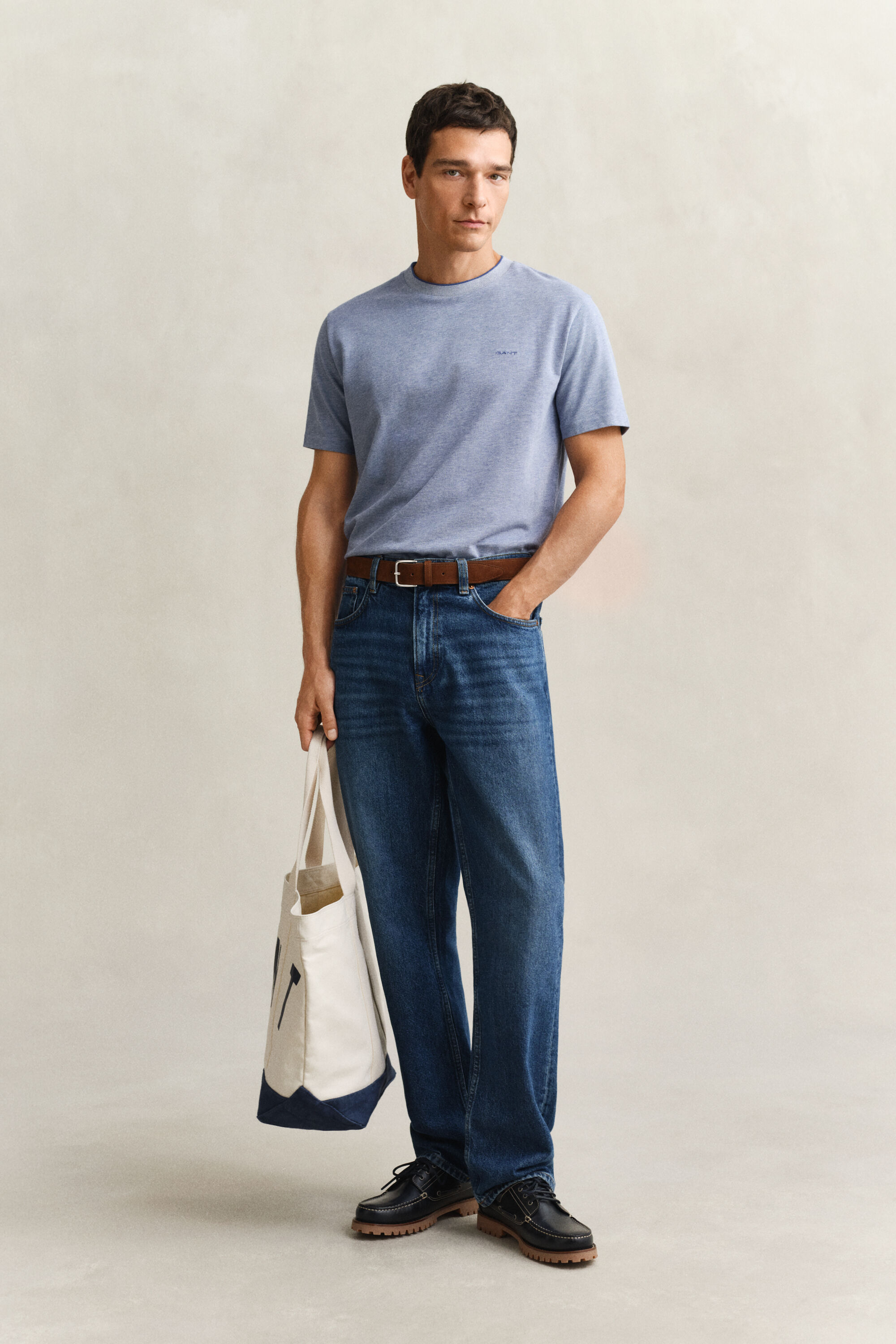 Two-Toned Piqué T-Shirt