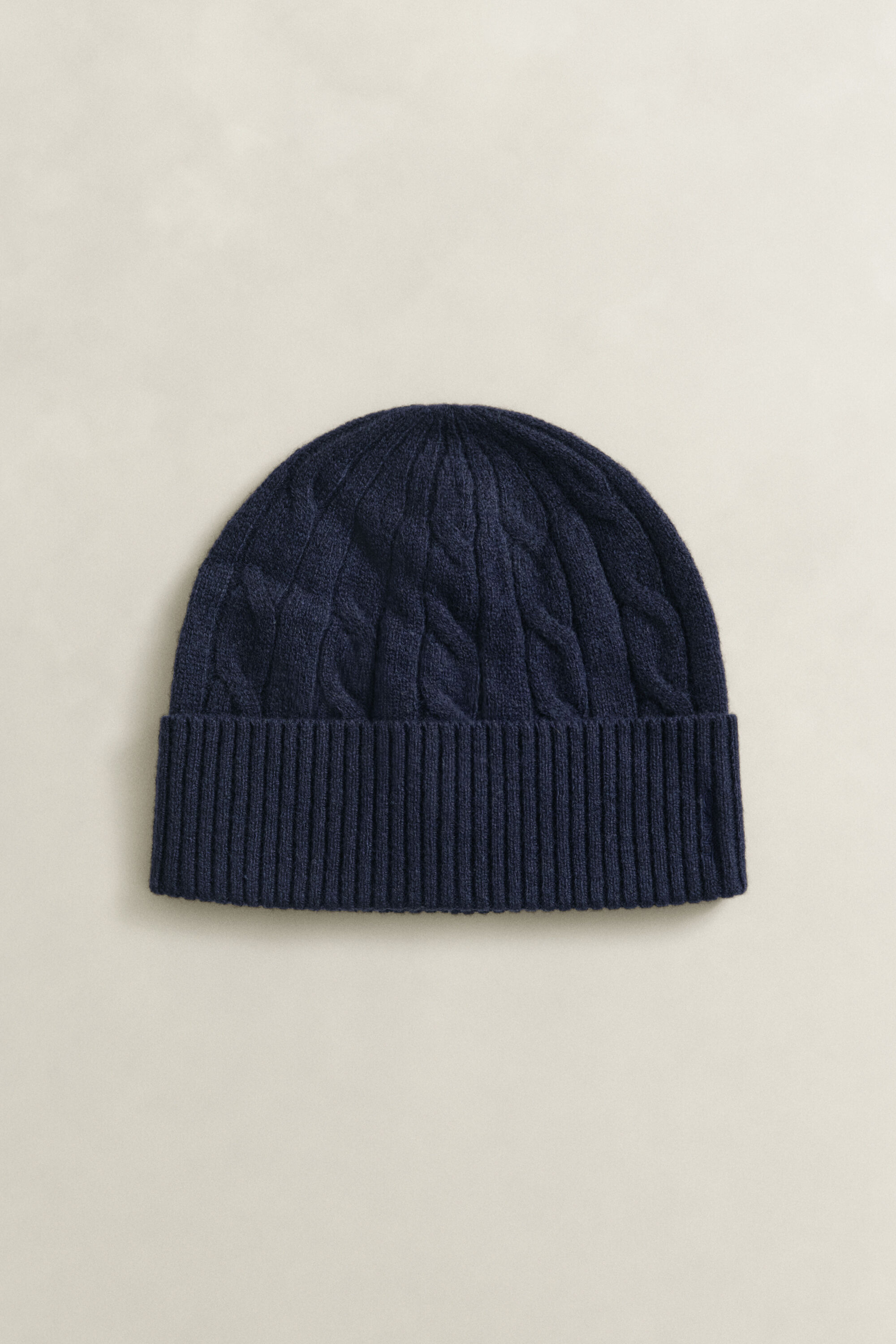 Zopfstrick-Beanie aus Wolle