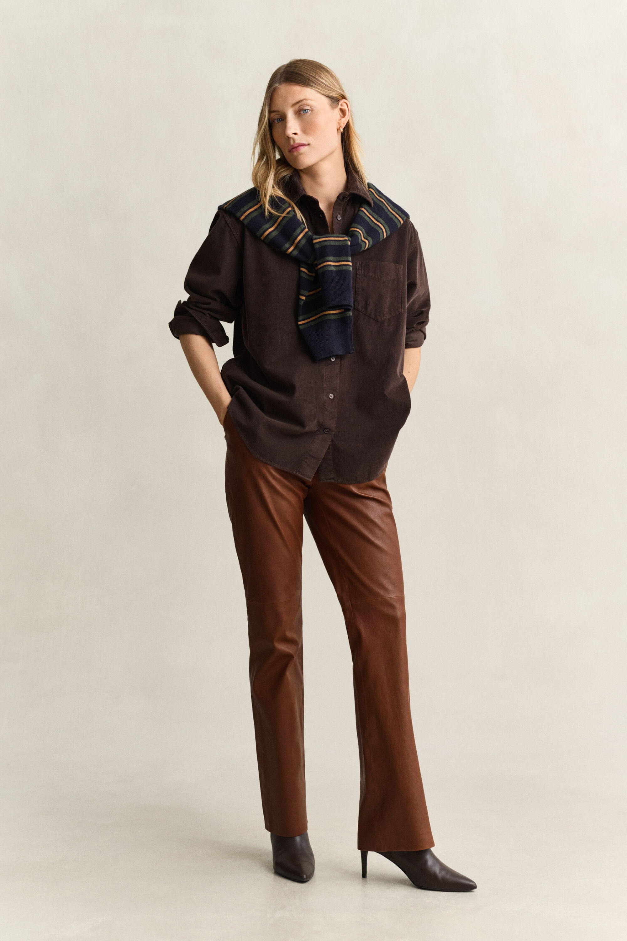Relaxed Fit Cordbluse