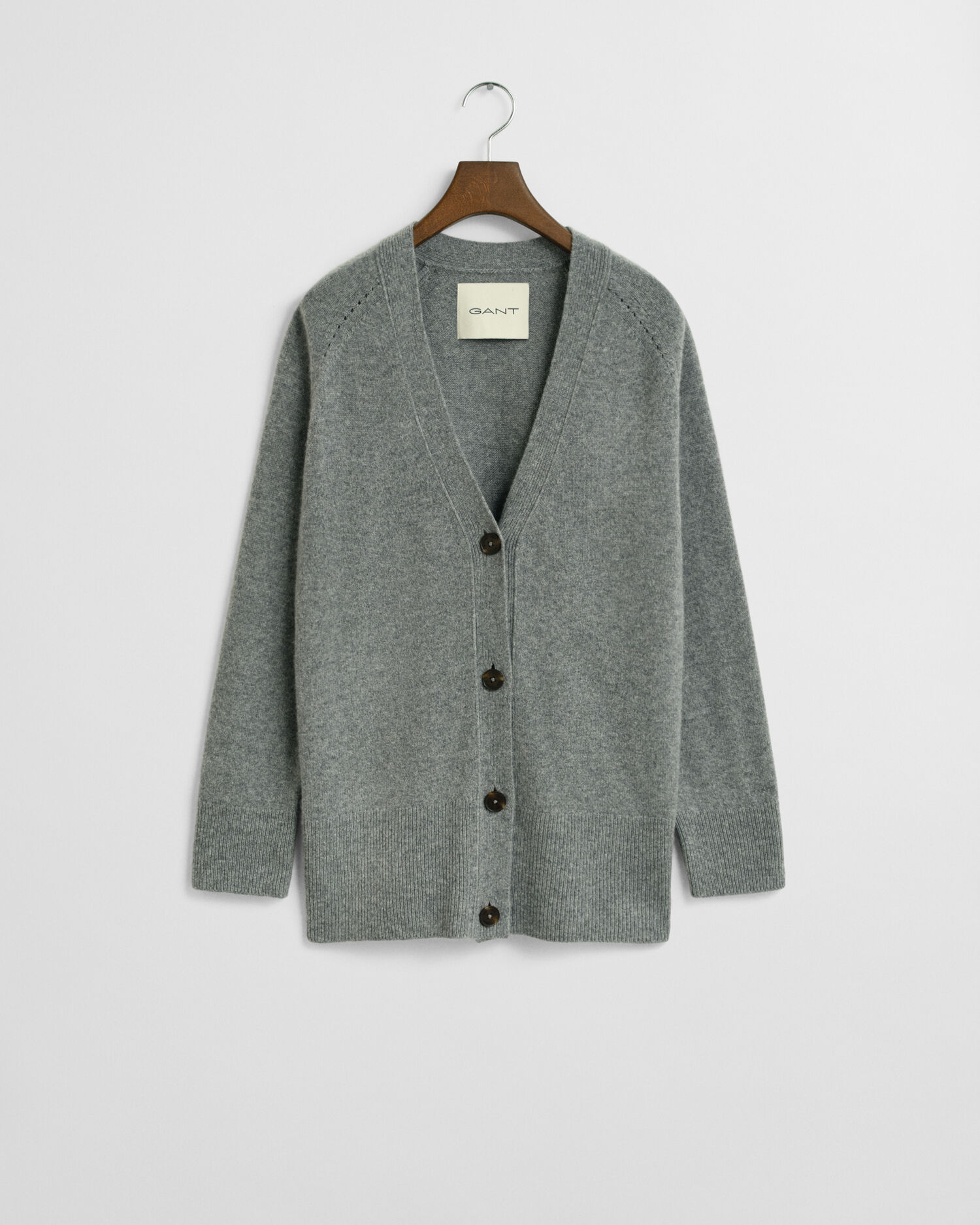 Strickjacke aus Wolle mit Kaschmiranteil