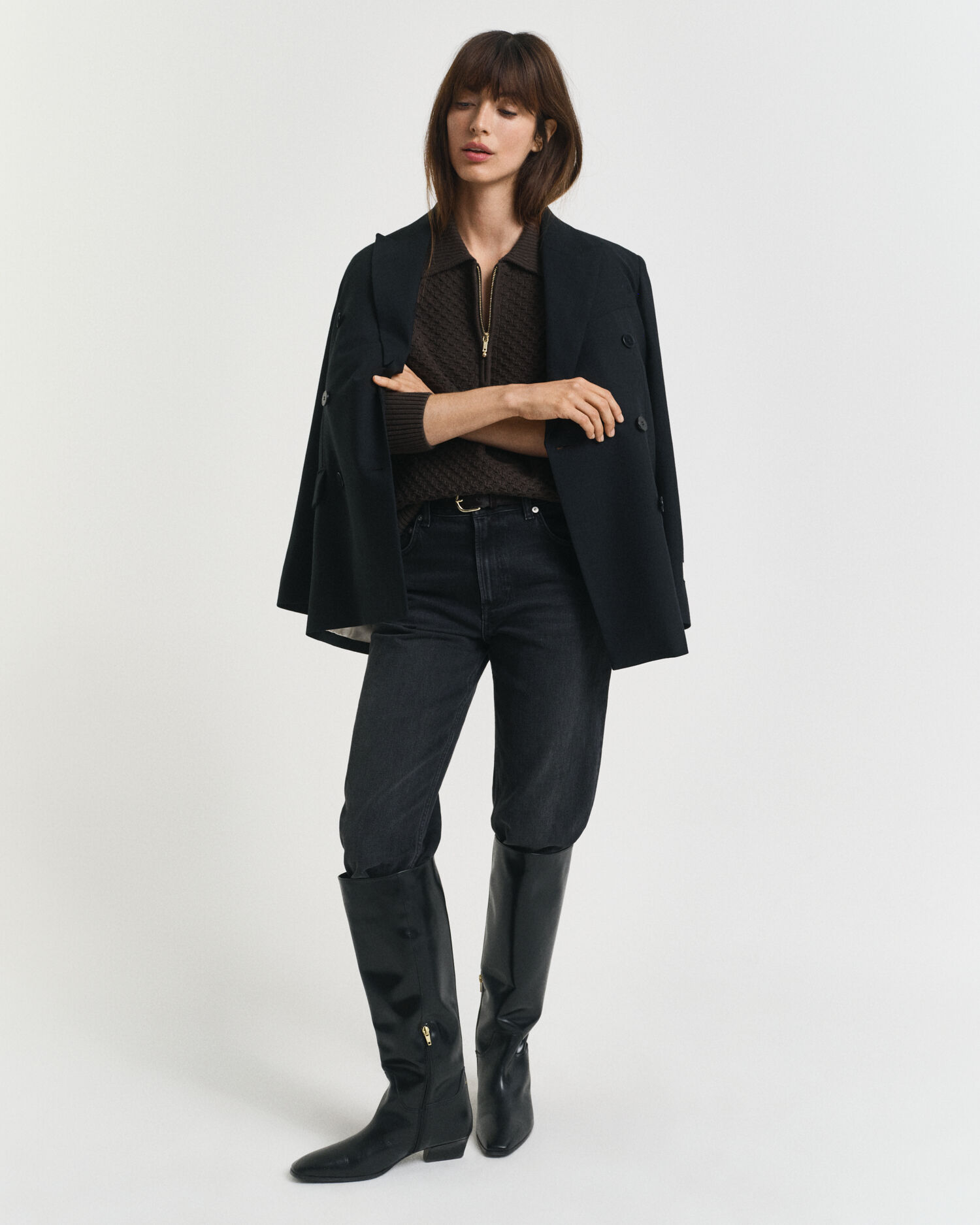 Troyer aus strukturierter Baumwolle