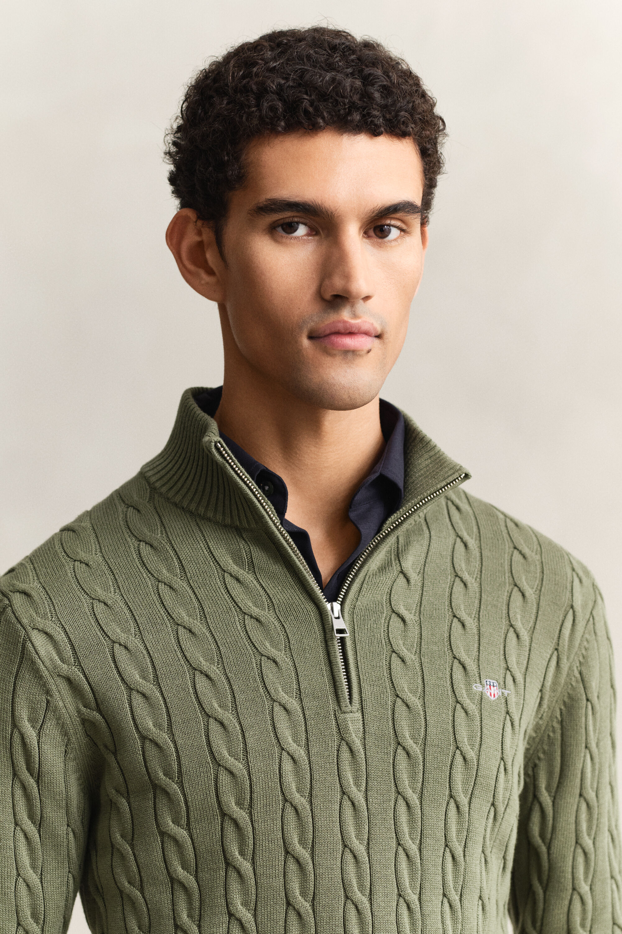 Zopfstrick Troyer aus Baumwolle