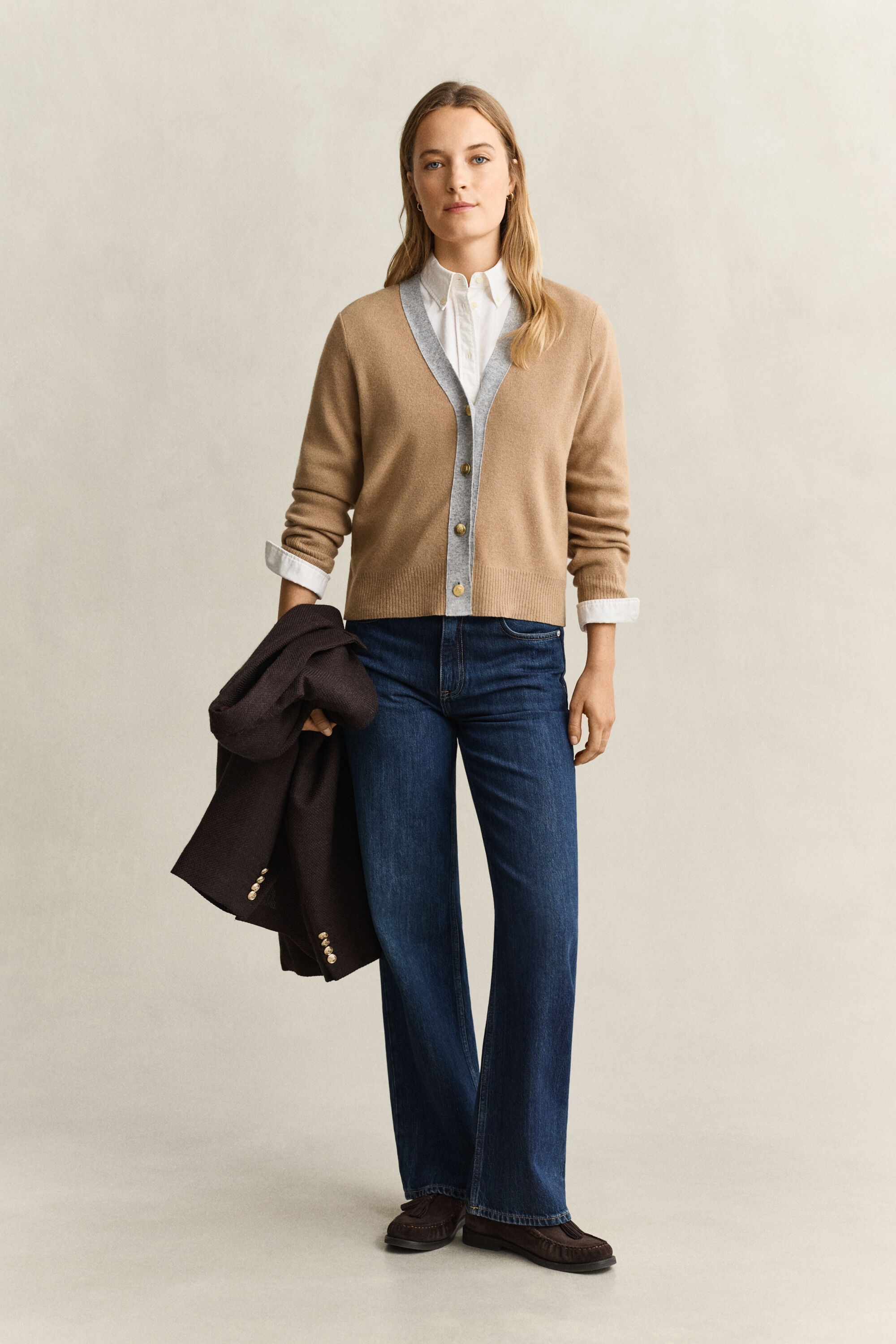 Cardigan mit Kontrastdetails