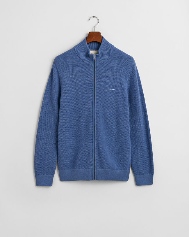 Strickjacke aus Baumwoll-Piqu&eacute;