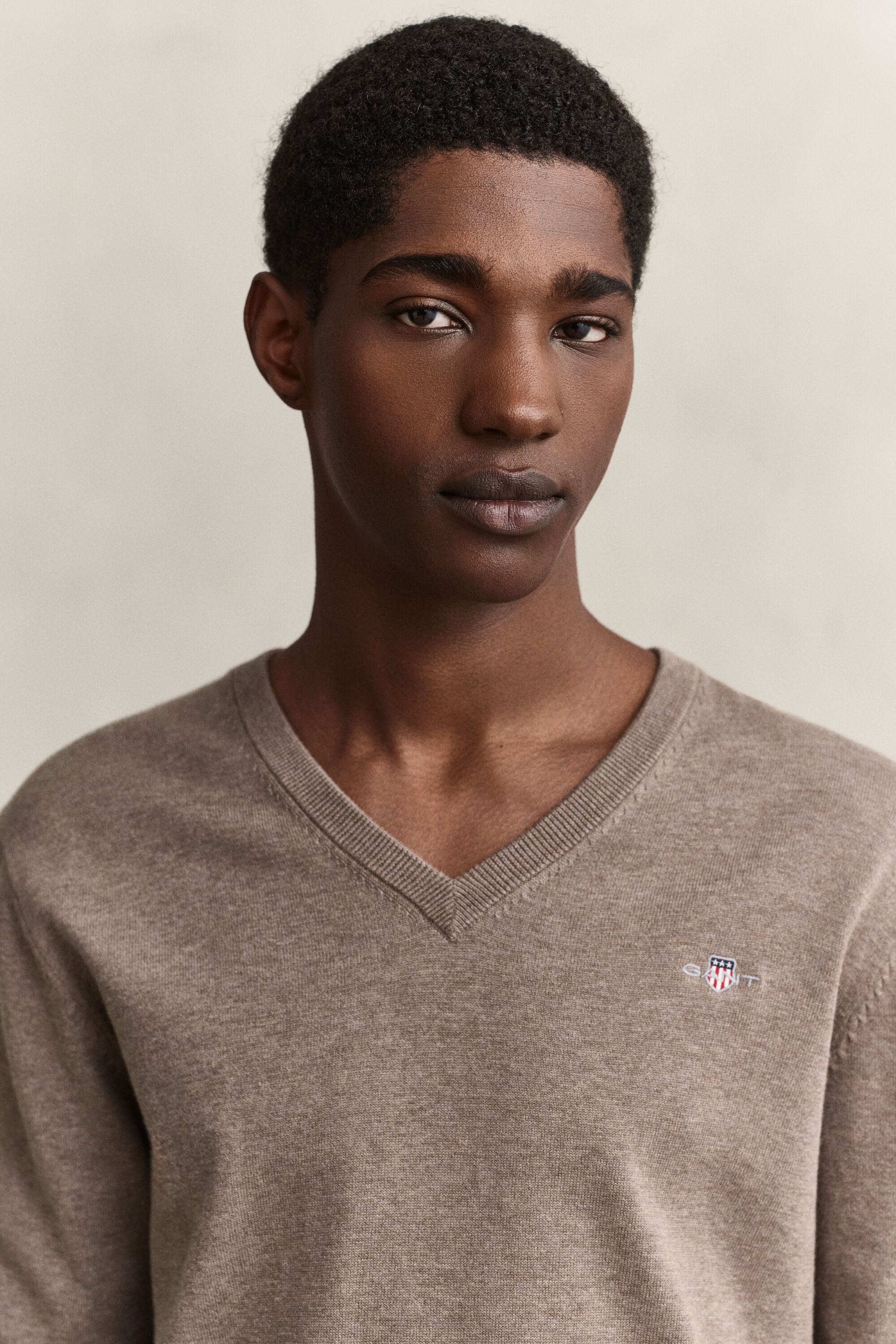Klassischer V-Neck Pullover aus Baumwolle