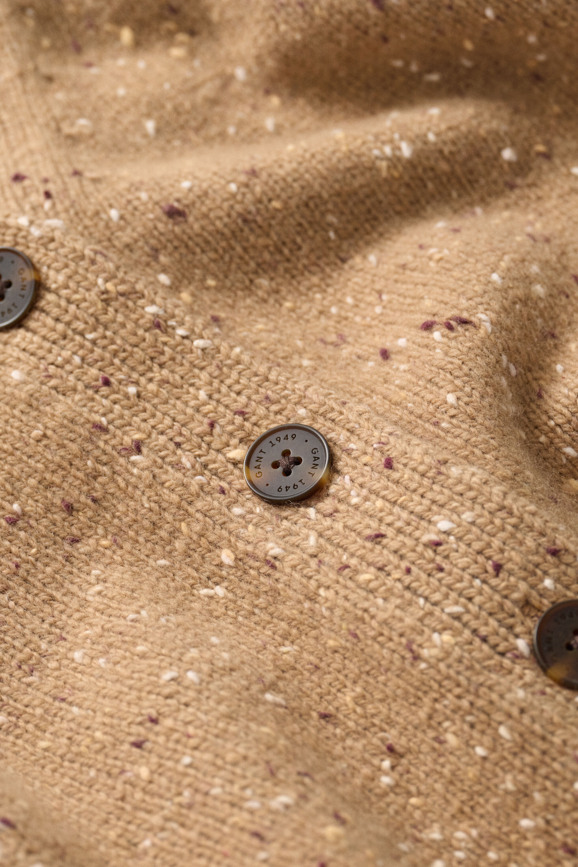 Strickjacke aus Wollmix mit Noppenstruktur