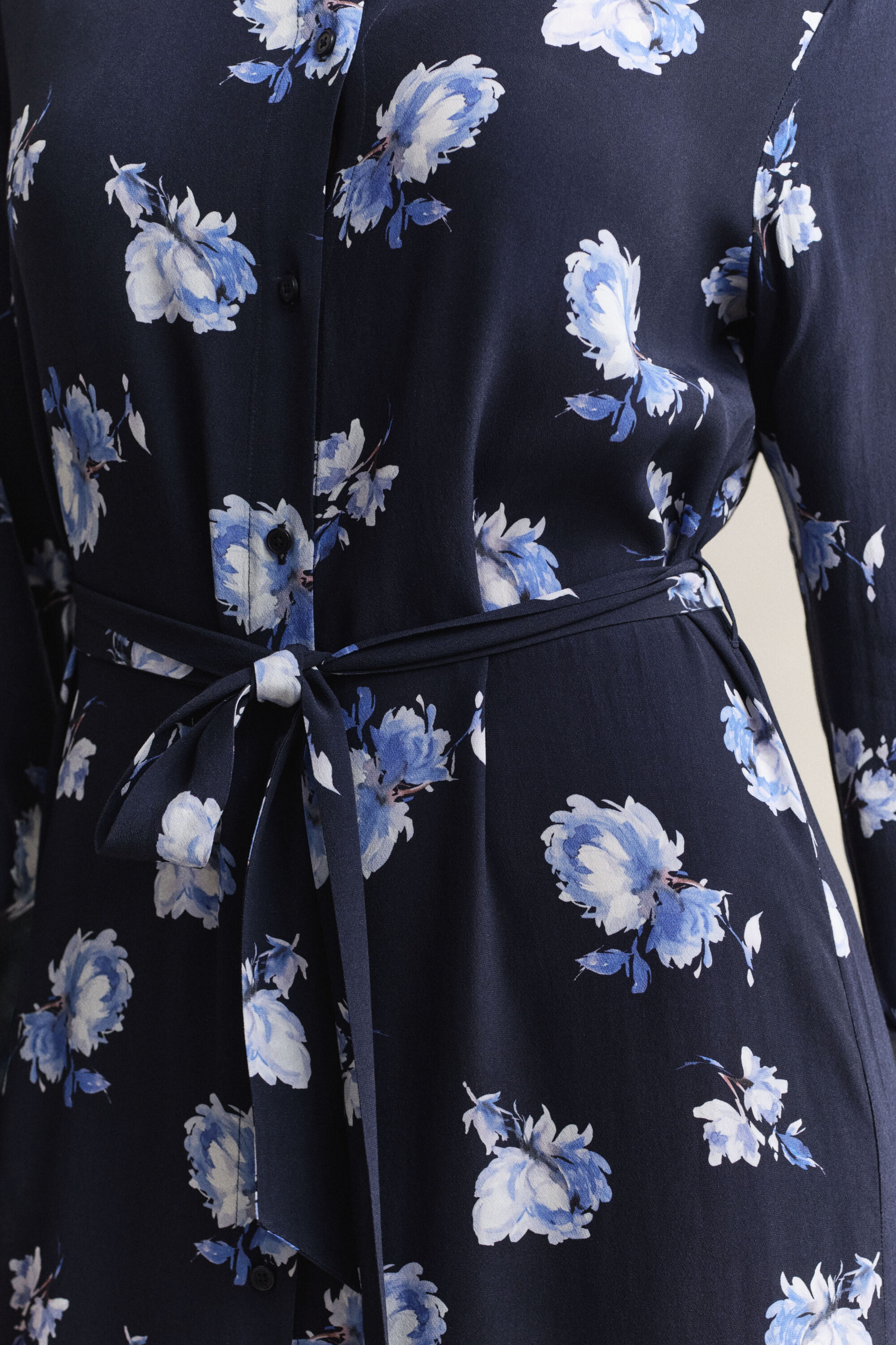 Hemdblusenkleid mit Blumen-Print