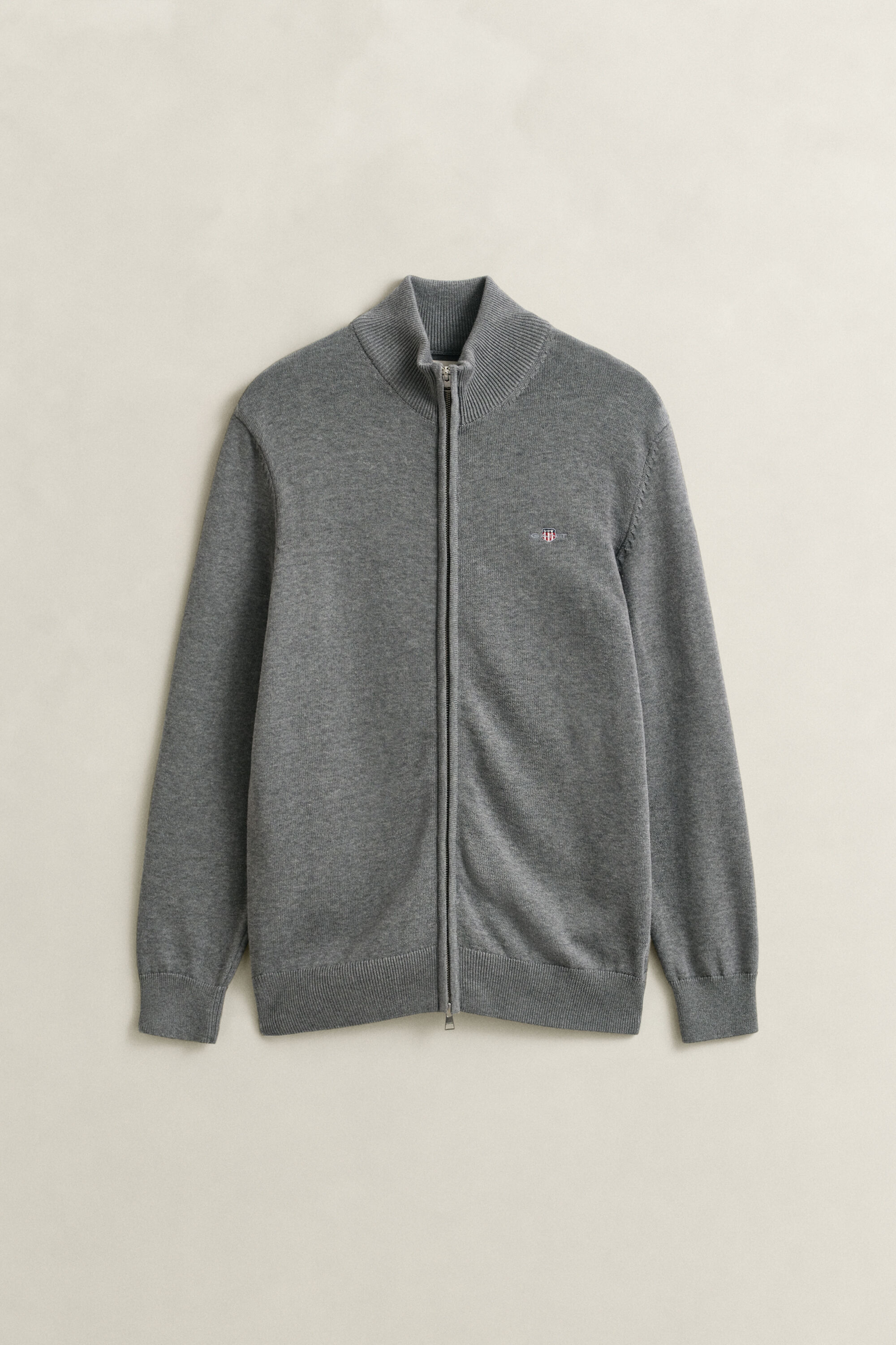 Casual Cotton Strickjacke mit Reißverschluss