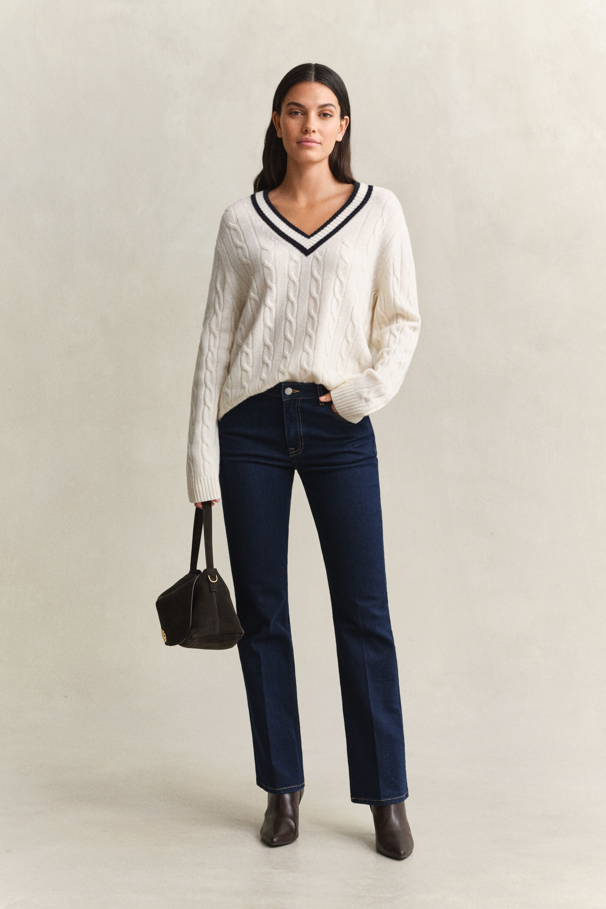 Zopfstrick Pullover aus Merinowolle