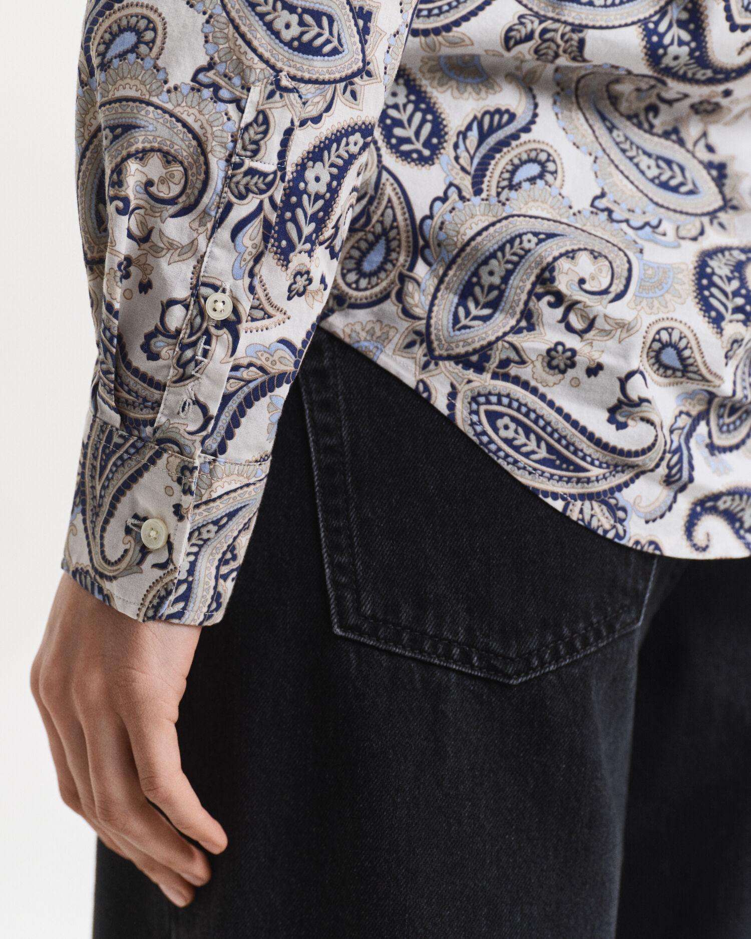 Paisley Bluse aus Baumwoll-Voile