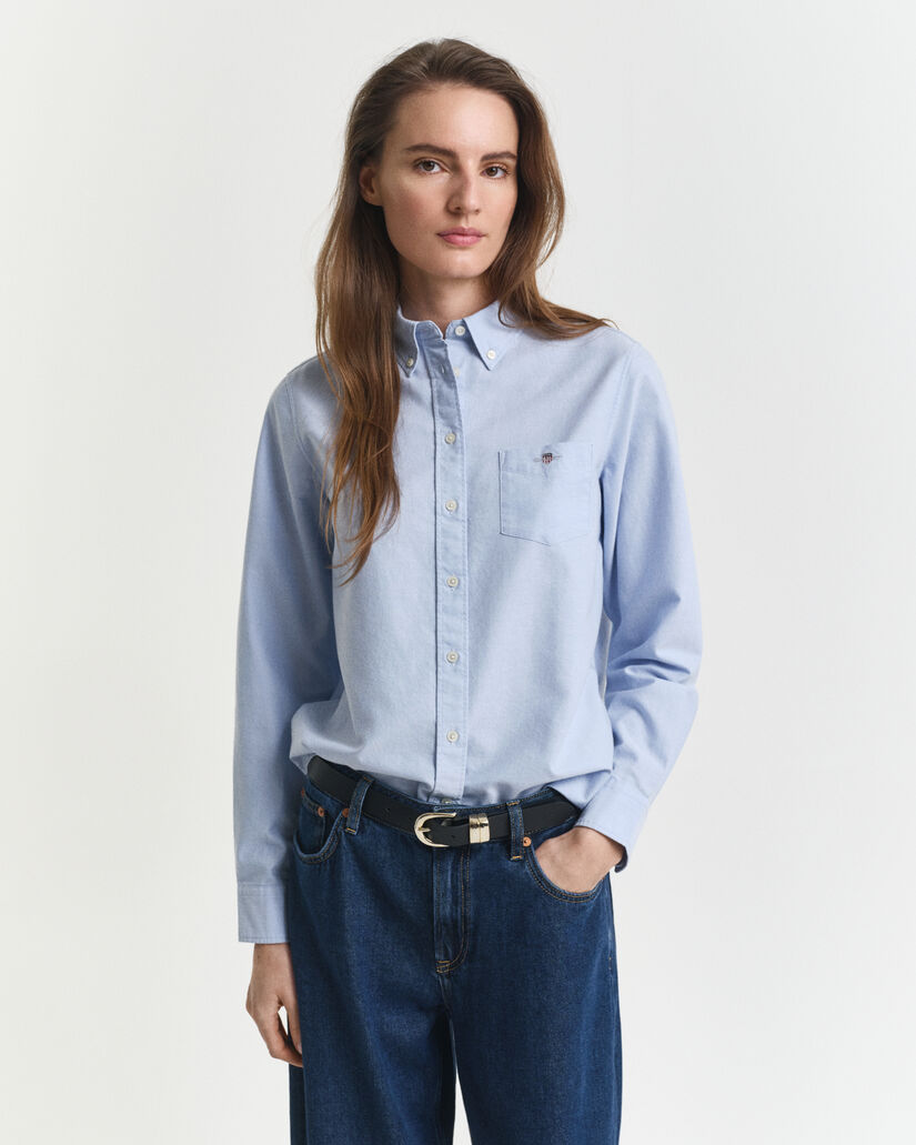 Regular Fit Classic Oxford-Bluse