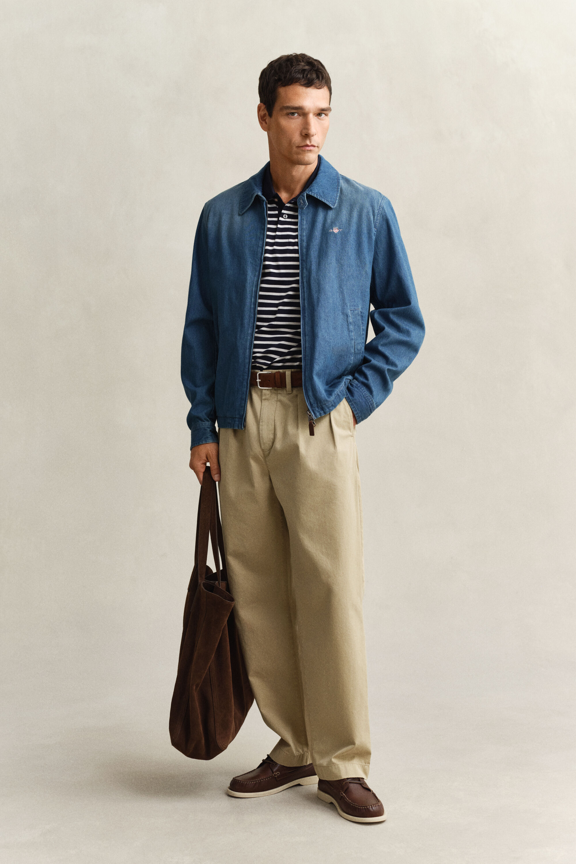 Indigo Windcheater aus Baumwolle