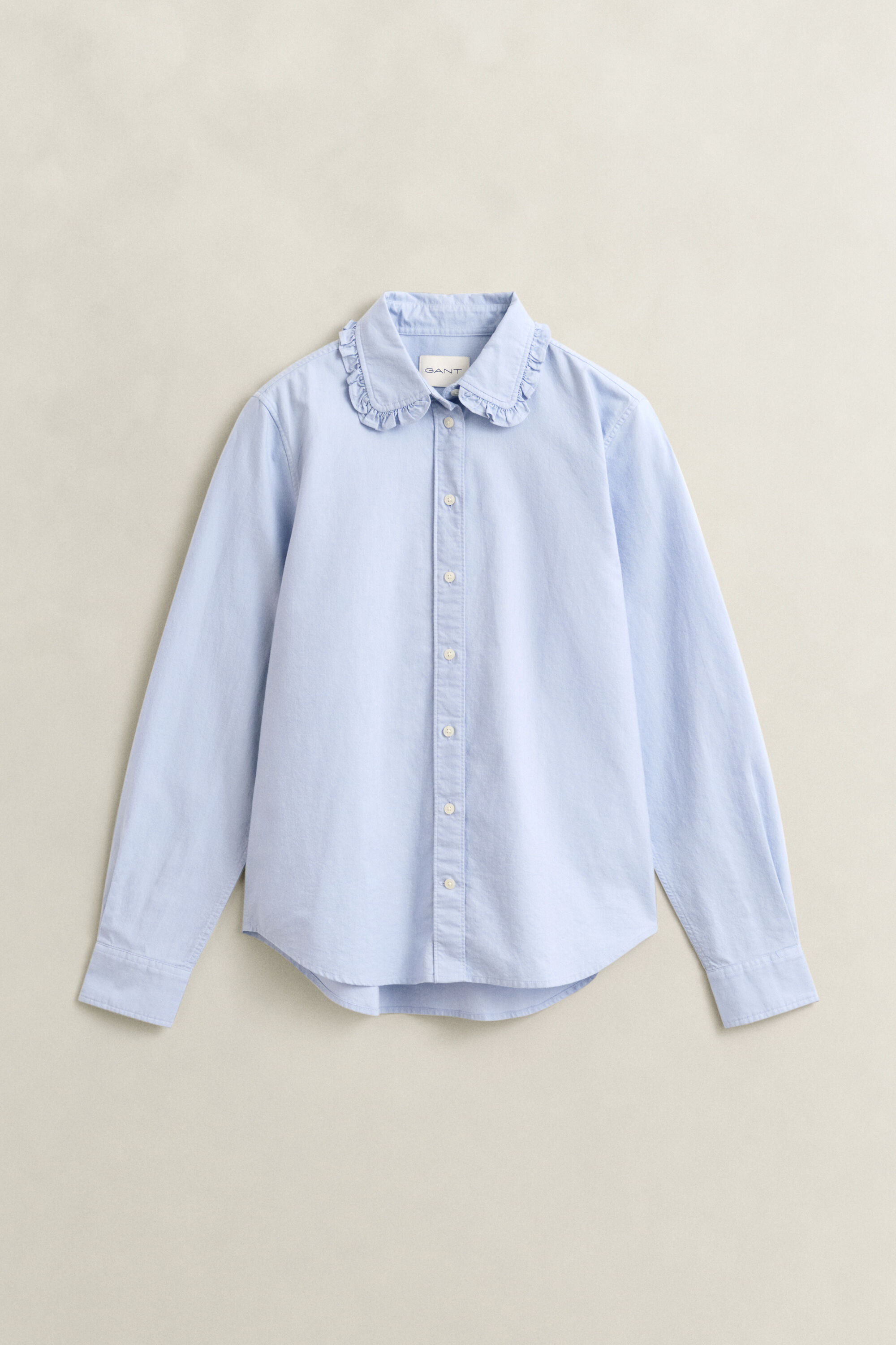 Classic Oxford-Bluse mit Rüschen