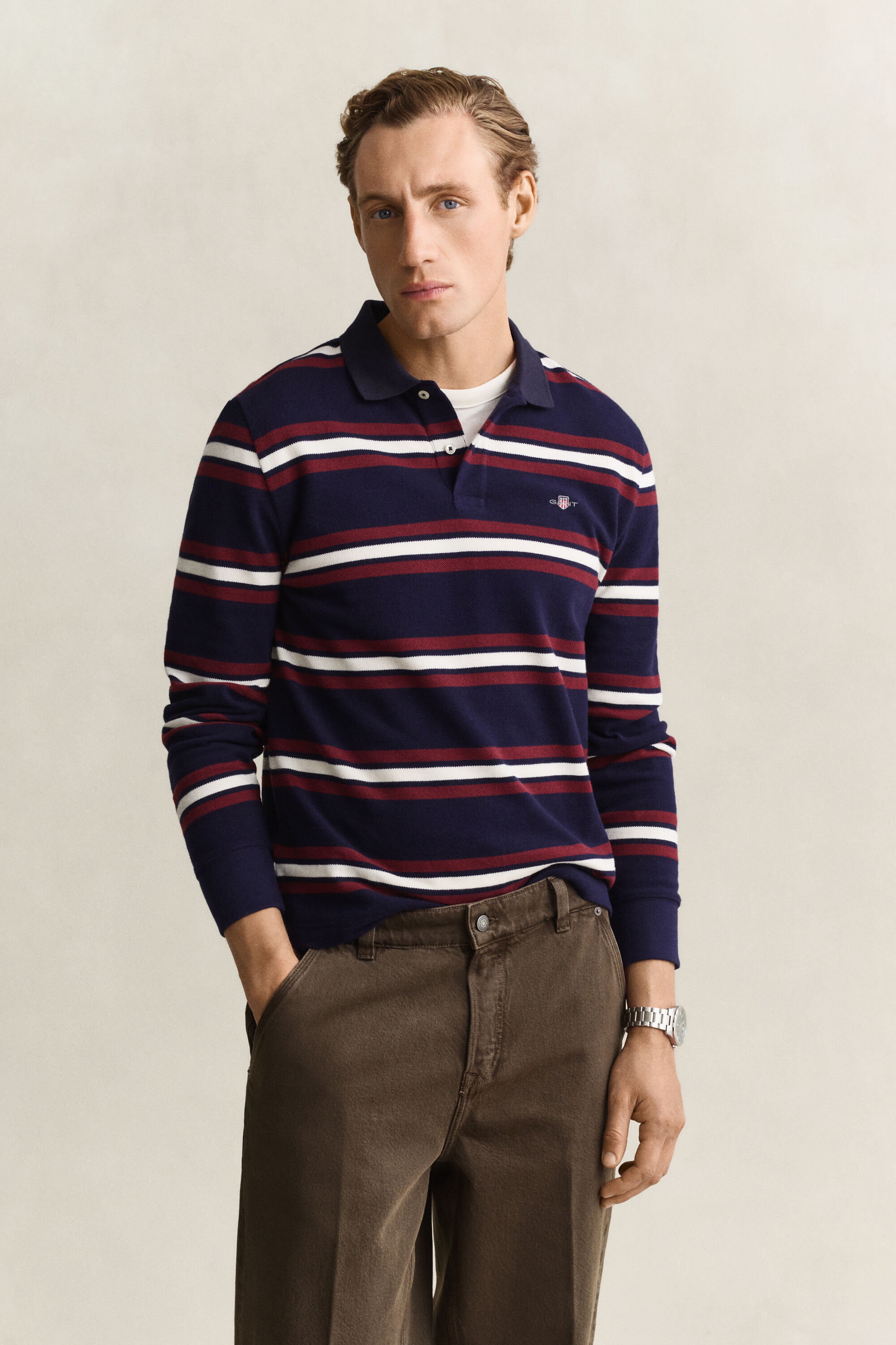 Poloshirt mit Streifen