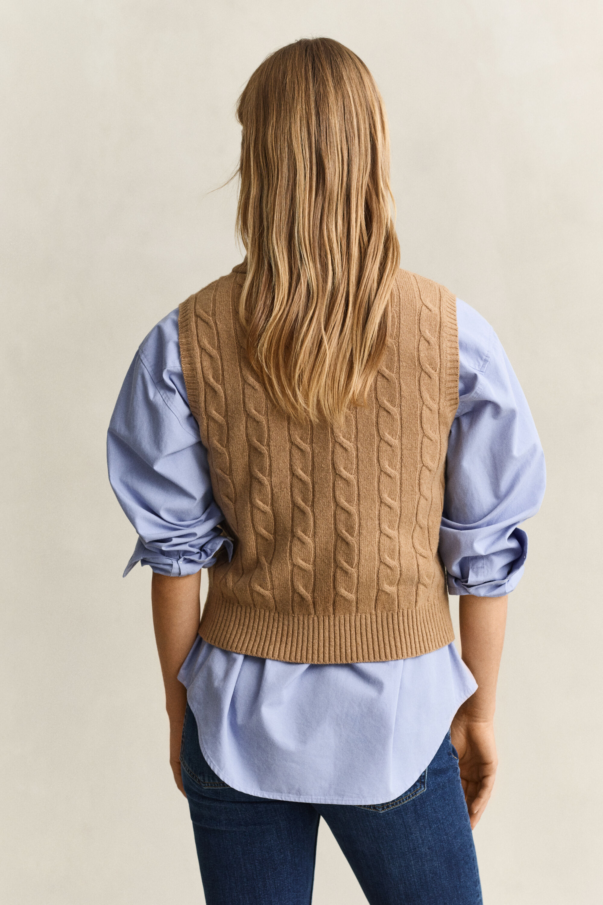 Zopfstrick Pullunder aus Lambswool