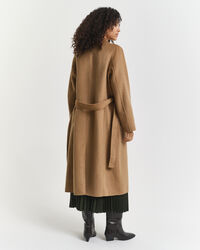 Handgen&auml;hter Mantel mit G&uuml;rtel