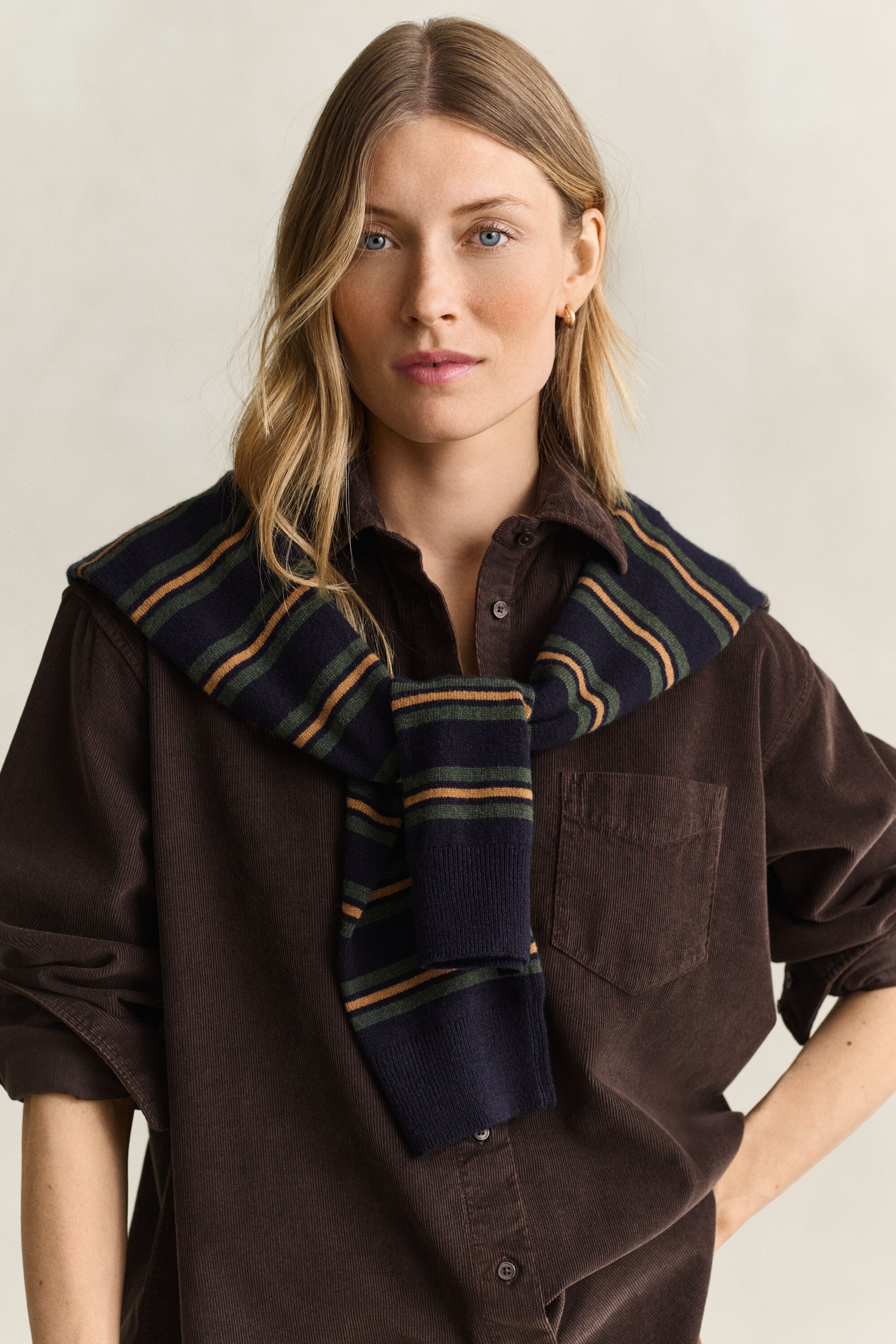 Relaxed Fit Cordbluse
