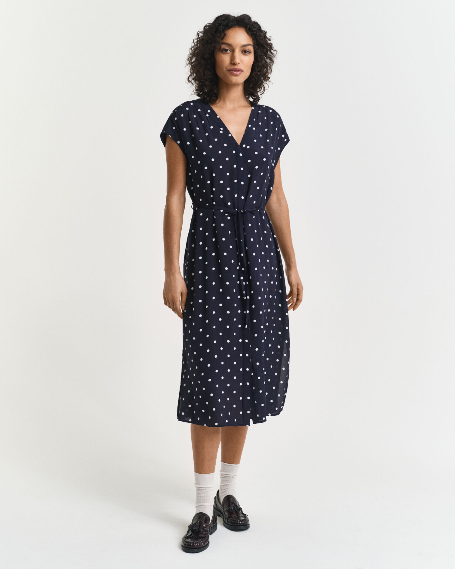 Kaftankleid mit Pünktchen-Print