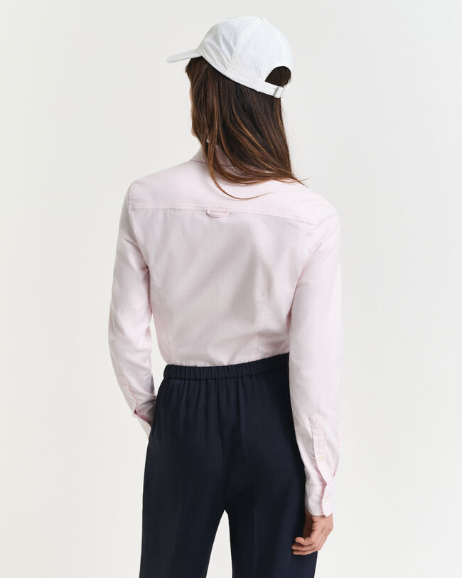 Slim Fit Oxford-Bluse mit Stretch