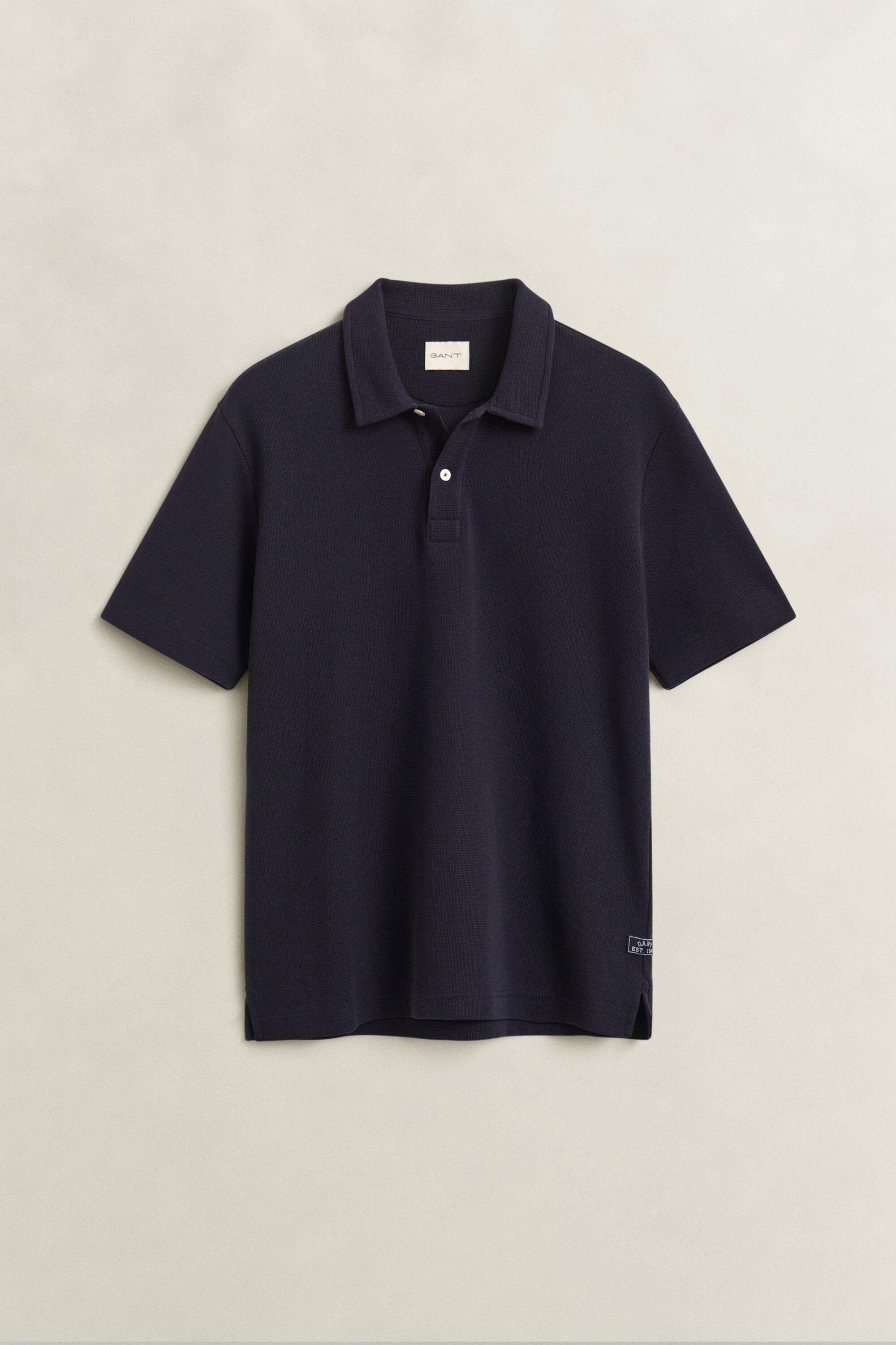 Poloshirt mit Waffelstruktur