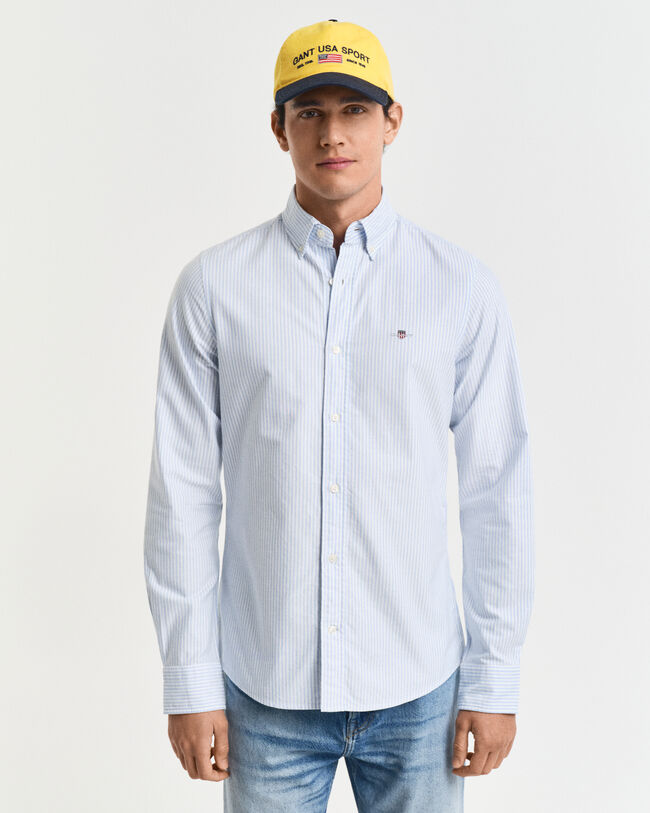 Slim Fit Classic Oxford-Hemd mit Bankerstreifen