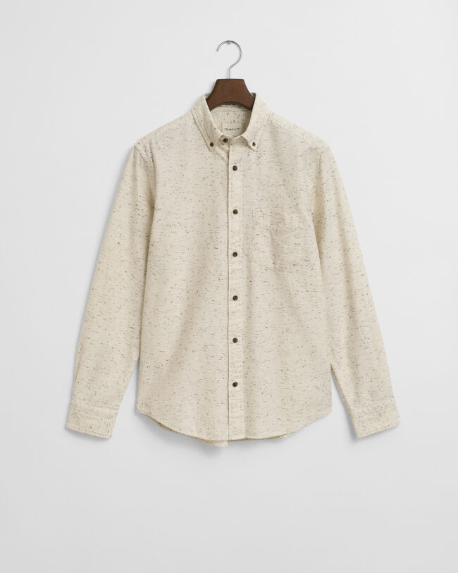 Regular Fit Flanellhemd mit Noppengarn
