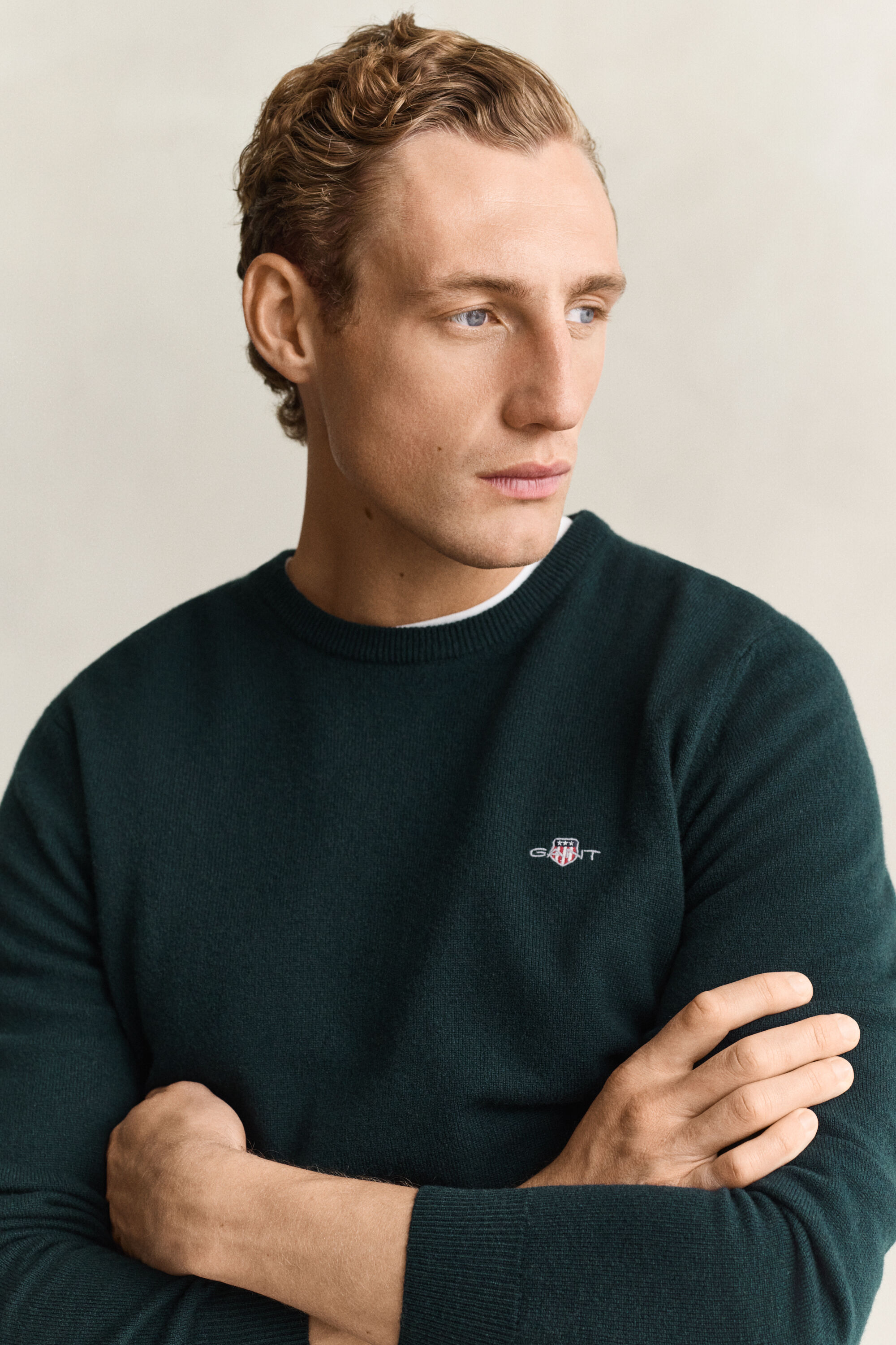 Rundhalspullover aus Lambswool