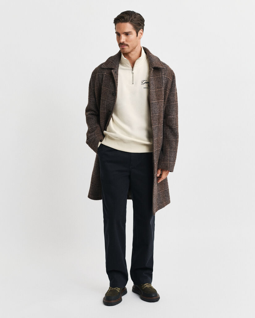 1949 Graphic Sweatshirt mit Rei&szlig;verschlusskragen