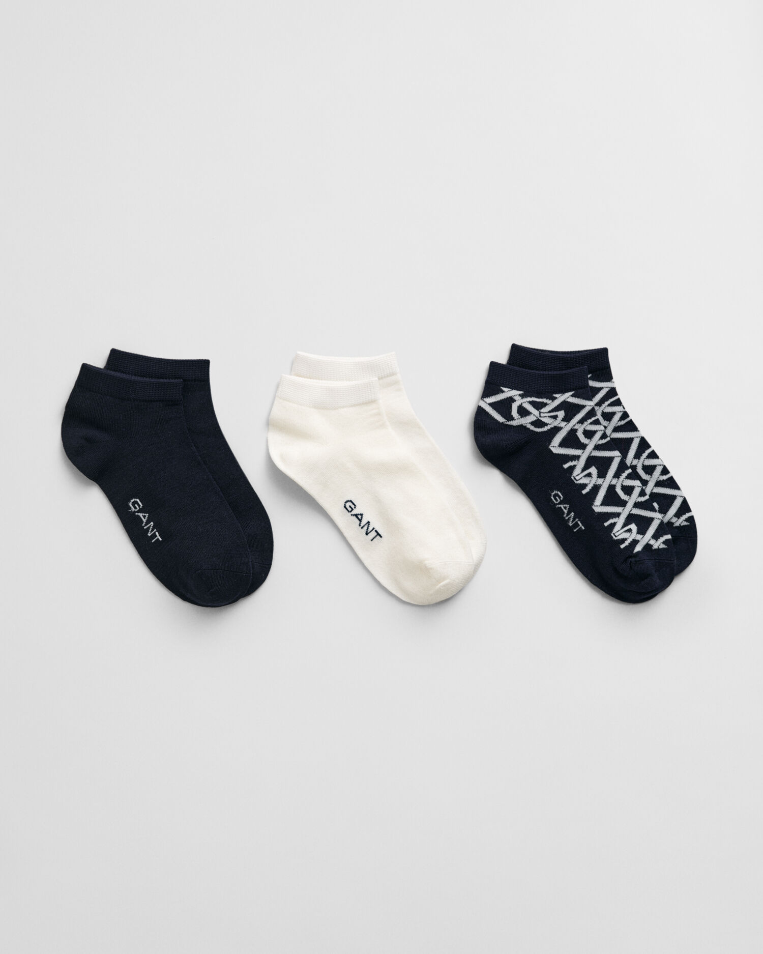 3er-Pack Monogram Knöchelsocken