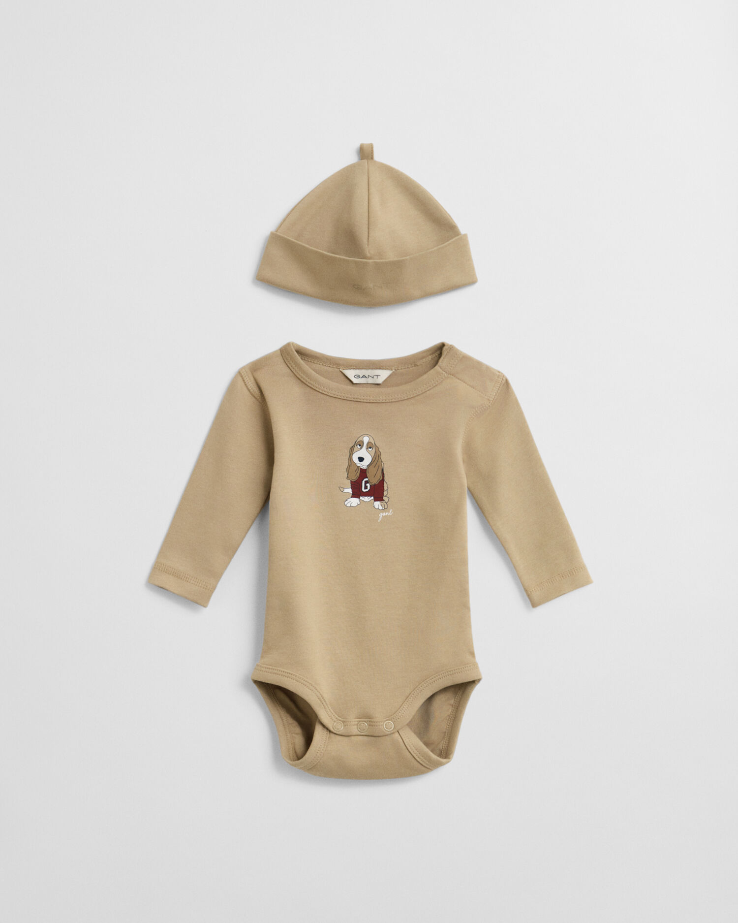 Baby Body und Beanie mit Hunde-Print