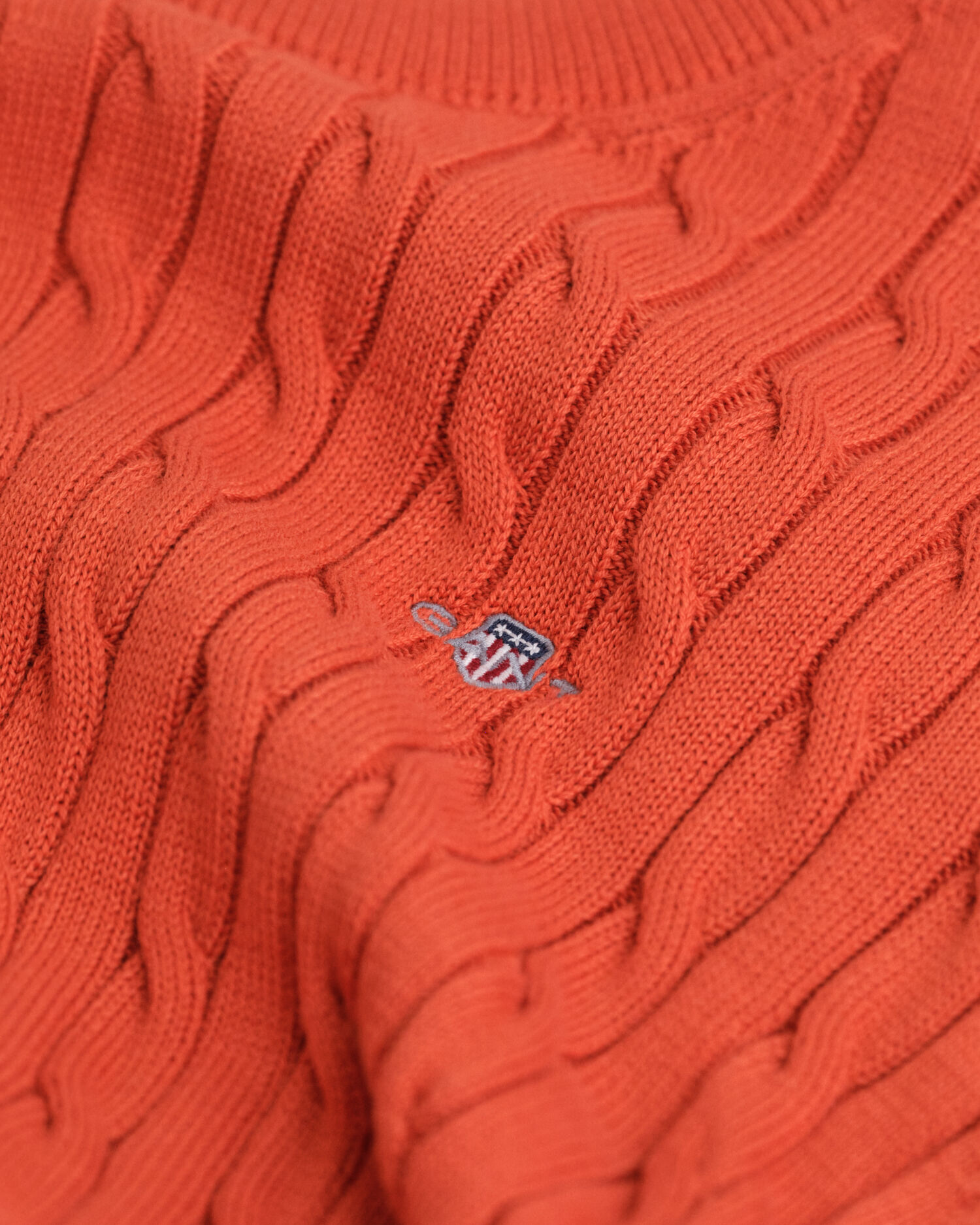 Teens Shield Zopfstrick Rundhalspullover aus Baumwolle