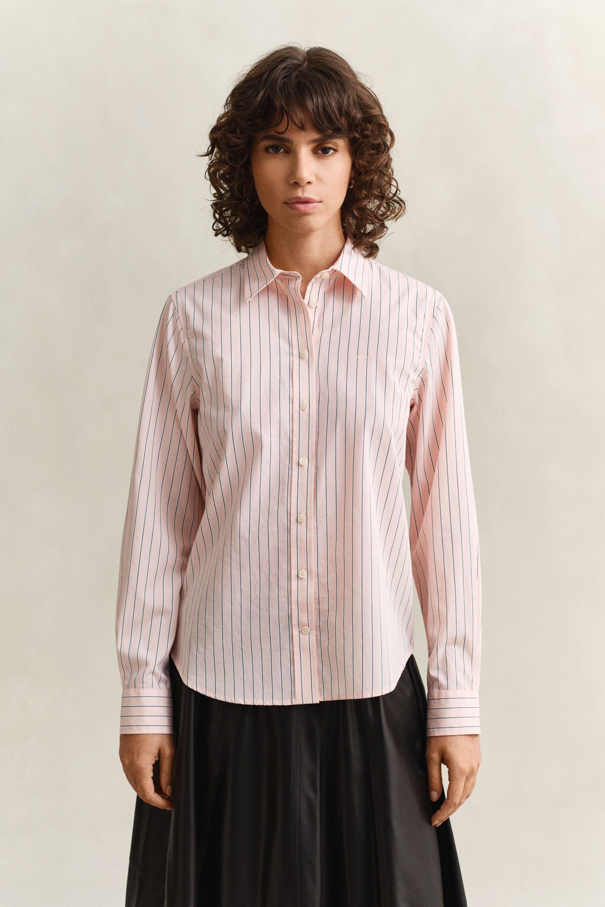 Regular Fit Classic Popeline Hemd mit Streifen