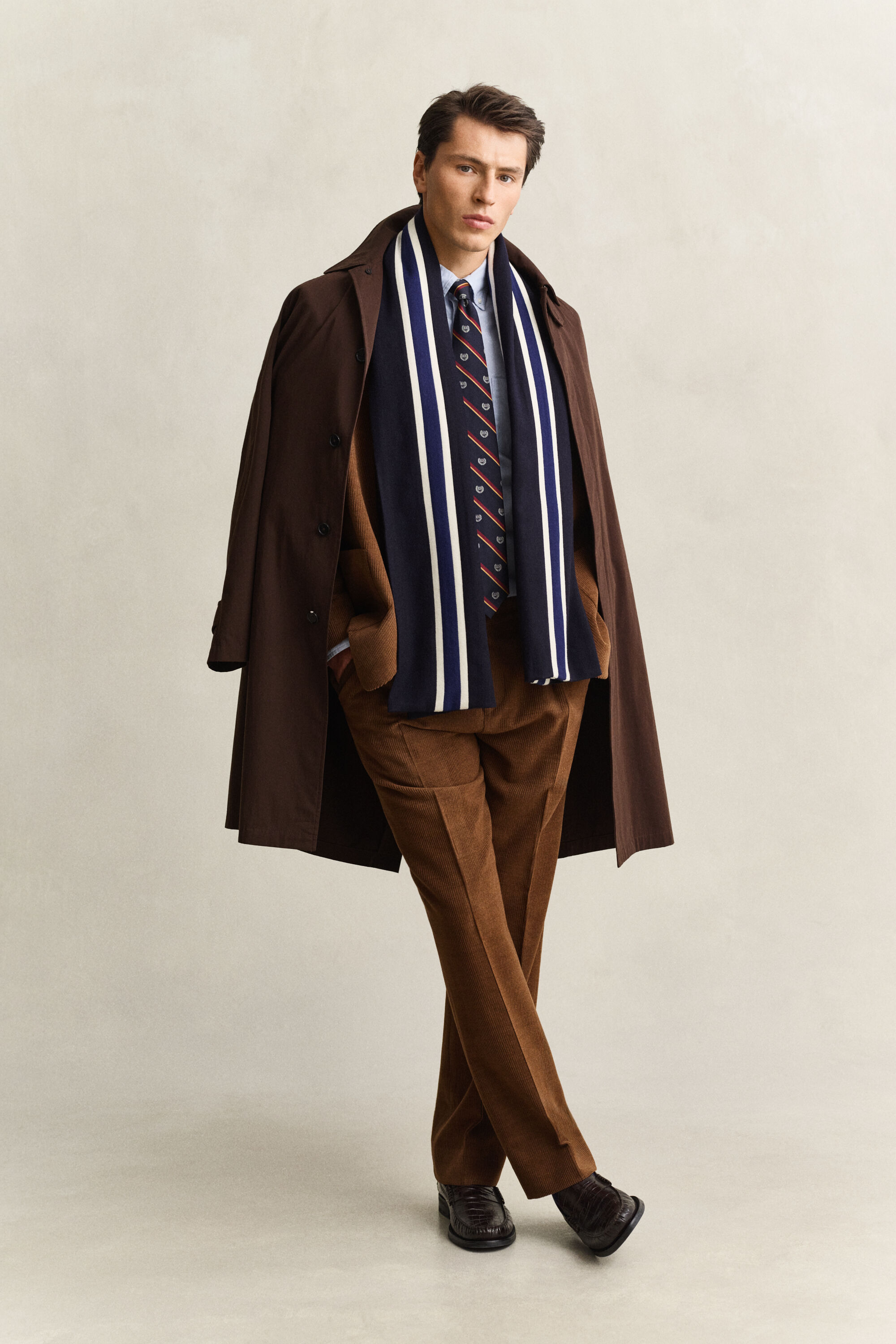 Gant x Yale Wollschal mit Streifen