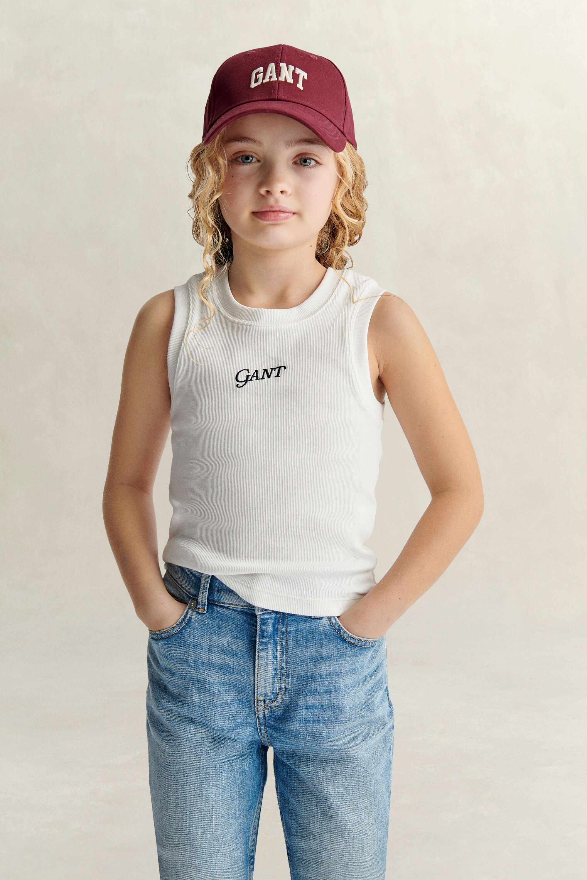Teen Girls Geripptes Top