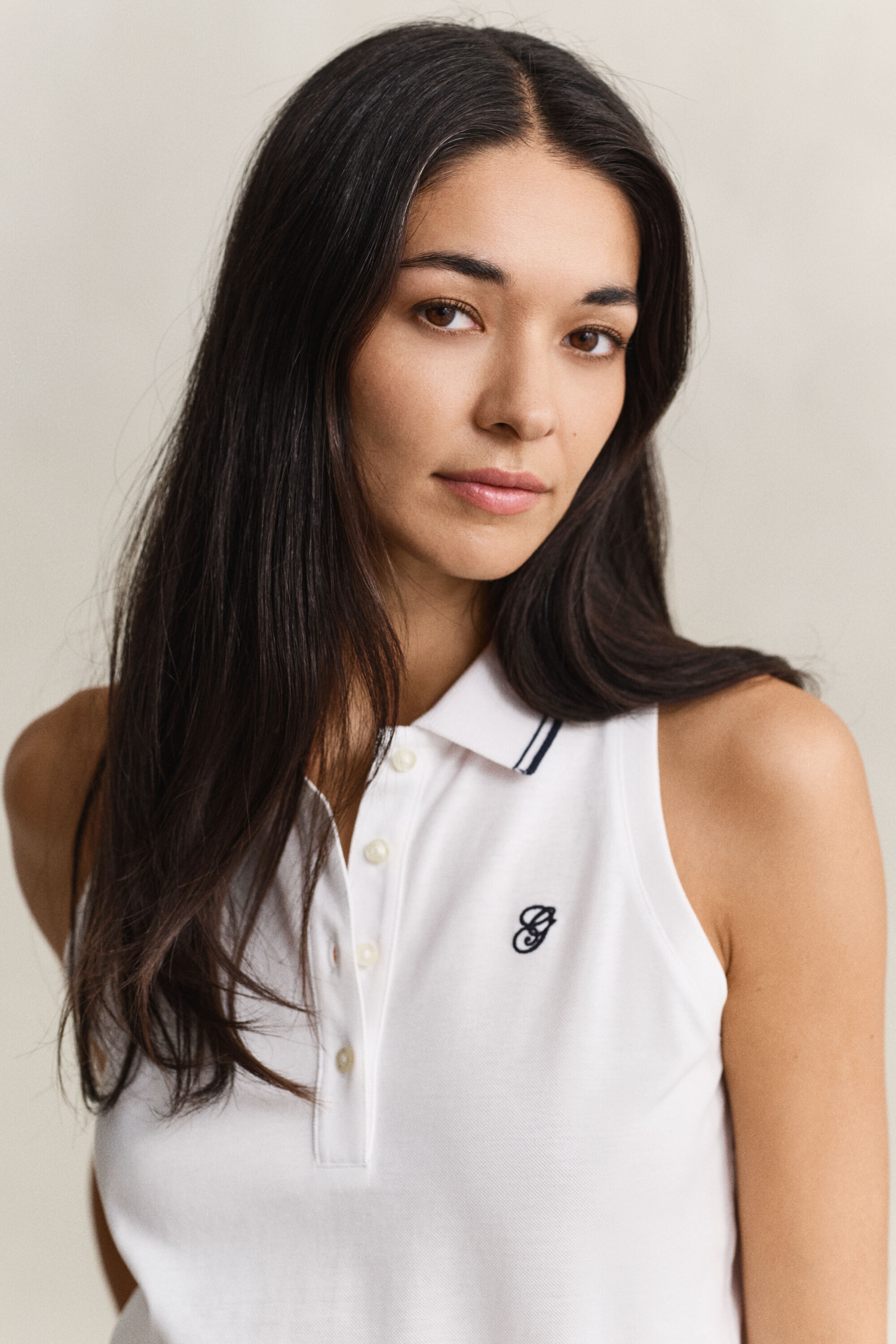 Ärmelloses Piqué-Poloshirt