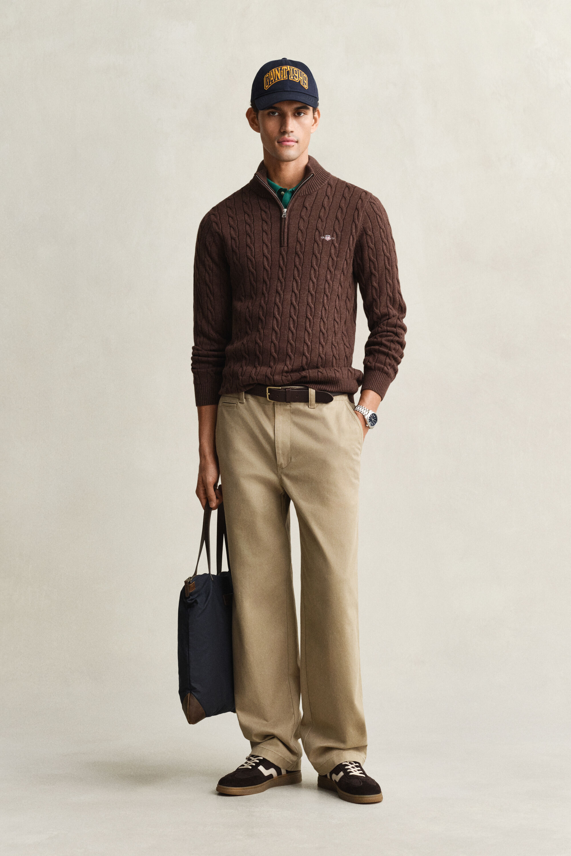 Zopfstrick Troyer aus Baumwolle